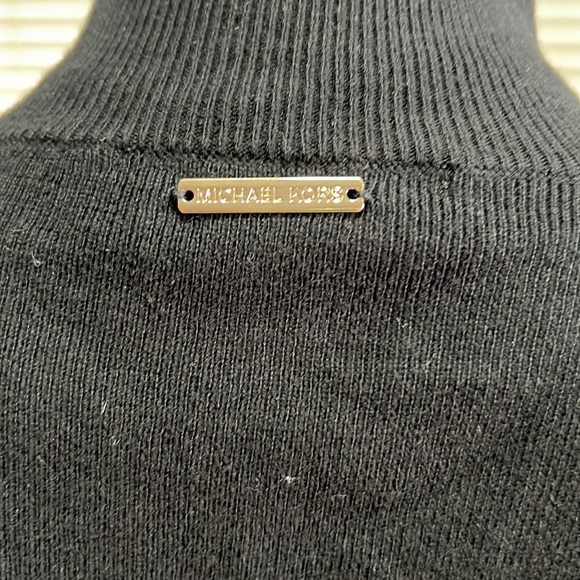 NWOT Michael Kors Black Ribbed Shoulder Cutout Sweater in Black - Picture 5 of 6